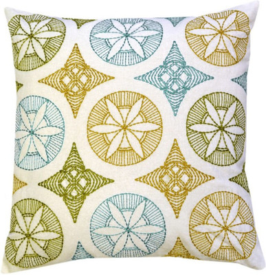 

YAMINI Embroidered Cushions Cover(40 cm*40 cm, White)