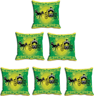 

IndiWeaves Printed Cushions Cover(Pack of 6, 30 cm*30 cm, Multicolor)