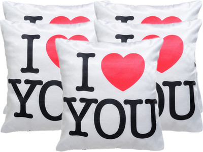 

Alina Decor Printed Cushions Cover(Pack of 5, 40 cm*40 cm, Red, Black), Black;red