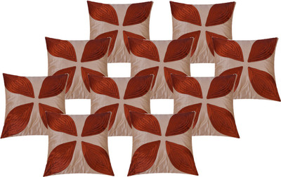 

Fazar Creations Floral Cushions Cover(Pack of 10, 40 cm*40 cm, Beige, Orange)