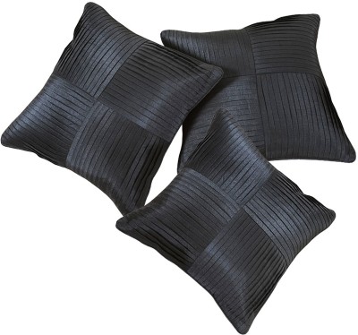 ZIKRAK EXIM Floral Cushions Cover(Pack of 3, 40 cm*40 cm, Black)
