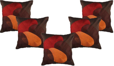 

Nikunj Embroidered Cushions Cover(Pack of 5, 40 cm, Brown)