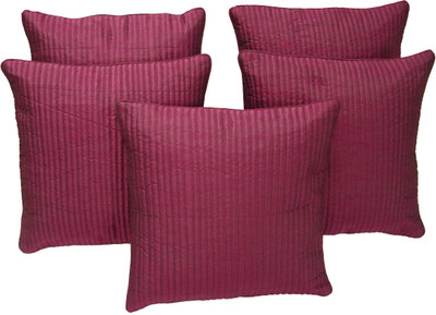 

HOME SHINE Striped Cushions Cover(Pack of 5, 40 cm*40 cm, Purple)