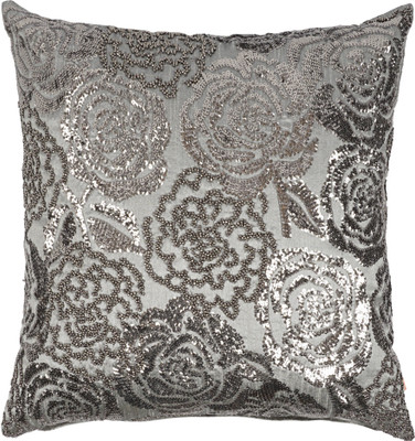 

Solaj Embroidered Cushions Cover(45 cm*45 cm, Grey)