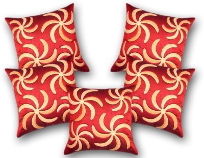 

Nikunj Floral Cushions Cover(Pack of 5, 40 cm*40 cm, Maroon)