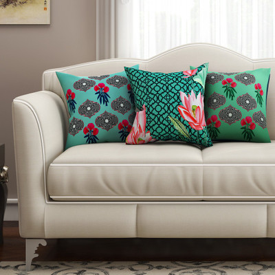 

SEJ by Nisha Gupta Abstract Cushions Cover(Pack of 3, 40.64 cm*40.64 cm, Multicolor)