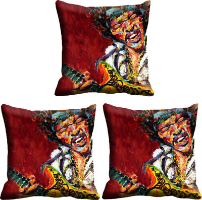 

IndiWeaves Printed Cushions Cover(Pack of 3, 12 cm*12 cm, Purple, Blue), Blue;purple