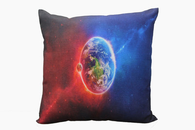 

ADISHMA Printed Cushions Cover(40 cm*40 cm, Red, Blue), Blue;red
