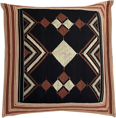

Aamori Embroidered Cushions Cover(Pack of 2, 40 cm, Black)