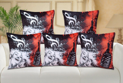

The Intellect Bazaar Printed Cushions Cover(Pack of 5, 41 cm*41 cm, Red)