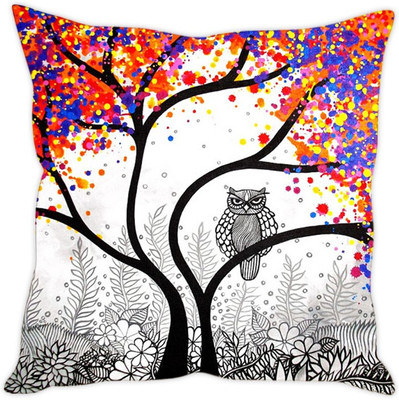 

Sleep Nature's Abstract Cushions Cover(40.64 cm*40.64 cm, Multicolor)