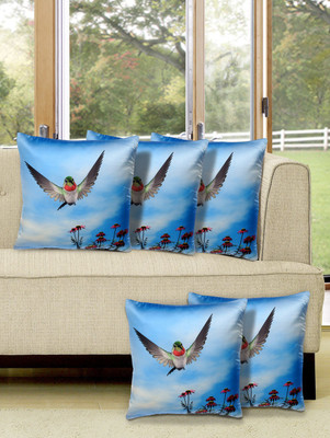 

Alina Decor Printed Cushions Cover(Pack of 5, 40 cm, Blue)