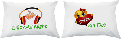 

Pillowz Printed Cushions & Pillows Cover(Pack of 2, 40.64 cm*60.96 cm, White, Red, Green), Green;red;white