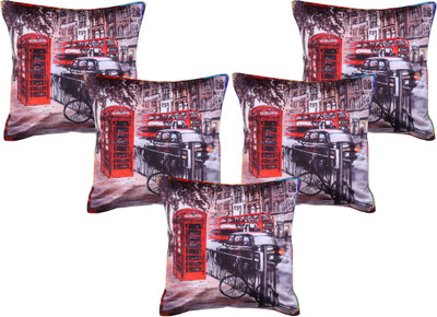 

Gurnoor Printed Cushions Cover(Pack of 5, 40 cm*40 cm, Multicolor)