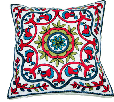 

Koncepts Embroidered Cushions Cover(44 cm*44 cm, Multicolor)