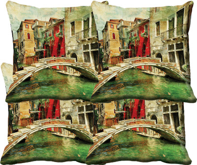 

IndiWeaves Printed Cushions Cover(Pack of 4, 30 cm*30 cm, Multicolor)