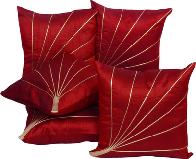 

Shine Villa Floral Cushions Cover(Pack of 5, 40 cm*40 cm, Maroon)