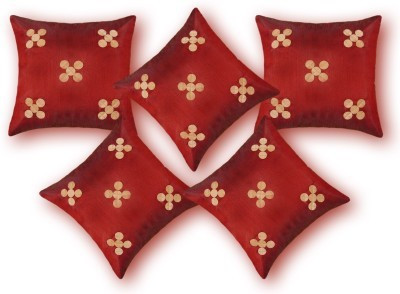 

Nikunj Floral Cushions Cover(Pack of 5, 40 cm*40 cm, Red)