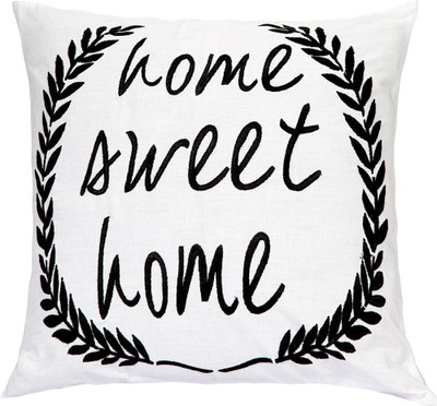 Jodhaa Embroidered Cushions Cover(38 cm*38 cm, White)