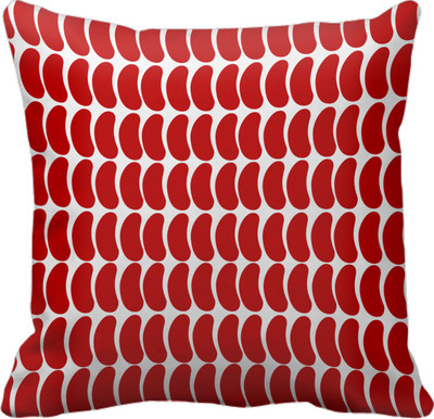 

SajawatHomes Abstract Cushions Cover(30 cm*30 cm, White, Red), Red;white