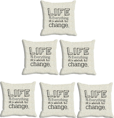 

IndiWeaves Printed Cushions Cover(Pack of 6, 40 cm*40 cm, Multicolor)