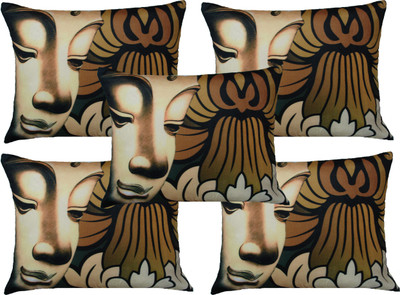

HOME SHINE Printed Cushions Cover(Pack of 5, 40 cm*40 cm, Gold)