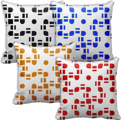 

Tied Ribbons Abstract Cushions Cover(Pack of 4, 30 cm*30 cm, Multicolor)