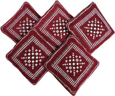 

Creative Homes Abstract Cushions Cover(Pack of 5, 40 cm*40 cm, Maroon)