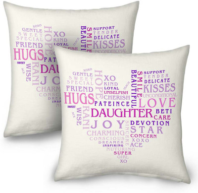

Kaarigar Printed Cushions Cover(Pack of 2, 30.48 cm*30.48 cm, White)