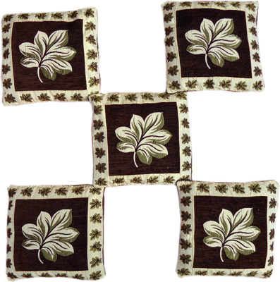 

Creative Homes Floral Cushions Cover(Pack of 5, 40 cm*40 cm, Brown)