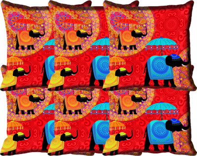 

IndiWeaves Printed Cushions Cover(Pack of 6, 40 cm*40 cm, Multicolor)