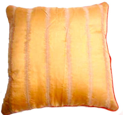 

Homeblendz Striped Cushions Cover(40 cm*40 cm, Brown, Yellow)