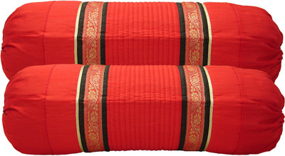 

Home Shine Striped Cushions Cover(Pack of 2, 80 cm*80 cm, Red)