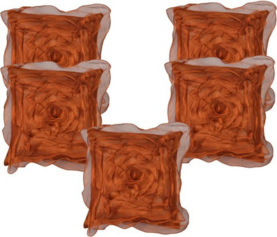 

Shine Villa Floral Cushions Cover(Pack of 5, 40 cm*40 cm, Orange)