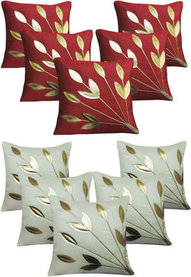 

Shine Villa Floral Cushions Cover(Pack of 10, 40 cm*40 cm, Maroon, White)