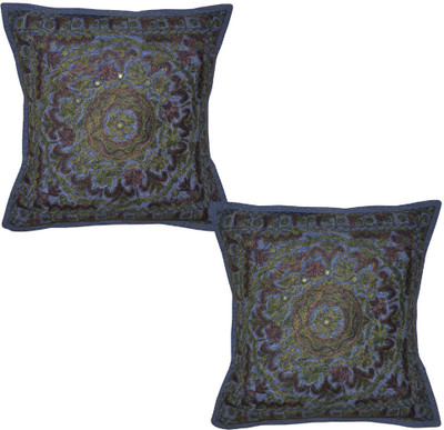 38% OFF on Lal Haveli Embroidered Cushions Cover(Pack of 2, 41 cm*41 cm, Blue) 38% OFF on Lal Haveli Embroidered Cushions Cover(Pack of 2, 41 cm*41 cm, Blue)