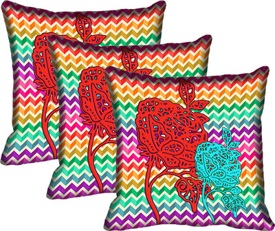 

IndiWeaves Printed Cushions Cover(Pack of 3, 30 cm*30 cm, Multicolor)