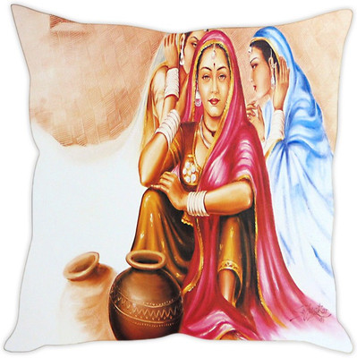 

Sleep Nature's Abstract Cushions Cover(30.63 cm*30.63 cm, Multicolor)