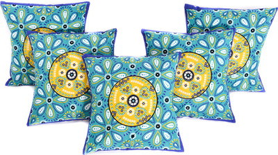 

Shilpbazaar Printed Cushions Cover(Pack of 5, 40 cm*40 cm, Green)