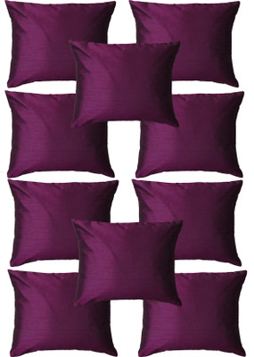 HOME SHINE Plain Cushions Cover(40 cm*40 cm, Purple)