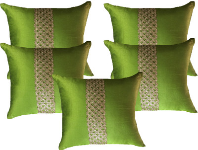 

HOME SHINE Striped Cushions Cover(Pack of 5, 30 cm*30 cm, Green)