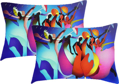 Sleep Nature's Printed Pillows Cover(Pack of 2, 68.58 cm*45.72 cm, Multicolor)