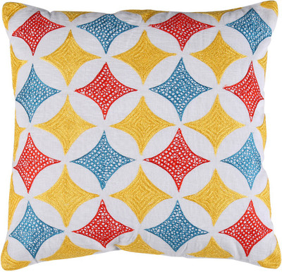 

Rajrang Geometric Cushions Cover(46 cm*46 cm, White)