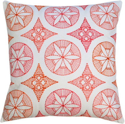 

YAMINI Embroidered Cushions Cover(40 cm*40 cm, White)