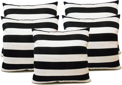 ZIKRAK EXIM Striped Cushions Cover(40 cm, Maroon, Beige) ZIKRAK EXIM Striped Cushions Cover(40 cm, Maroon, Beige)