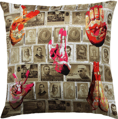 

Cult Curio Abstract Cushions Cover(40.64 cm*40.64 cm, Multicolor)