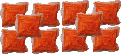 

HOME SHINE Floral Cushions Cover(40 cm*40 cm, Orange)