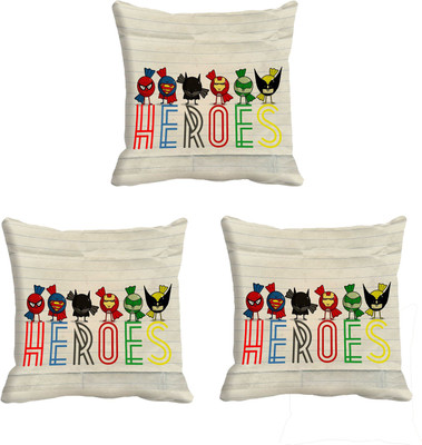 

IndiWeaves Printed Cushions Cover(Pack of 3, 12 cm*12 cm, White, Red), Red;white