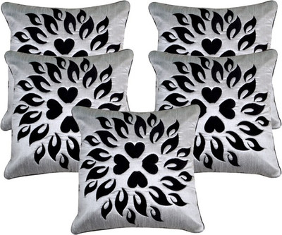 

Shine Villa Floral Cushions Cover(Pack of 5, 40 cm*40 cm, Silver)