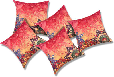 

SEJ by Nisha Gupta Abstract Cushions Cover(Pack of 5, 40.64 cm*40.64 cm, Red, Yellow, Green, Blue), Blue;green;red;yellow